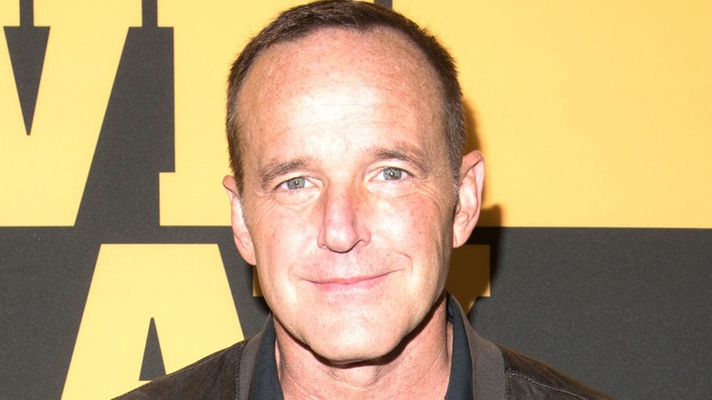 Clark Gregg Face Yellow Background