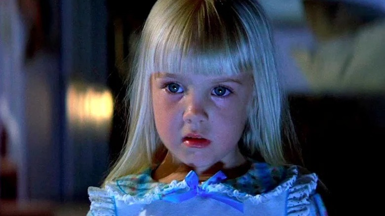 Carol Ann Freeling staring vacantly in "Poltergeist"