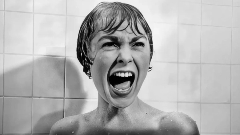 Marion Crane screaming in the shower in "Psycho" (1960)