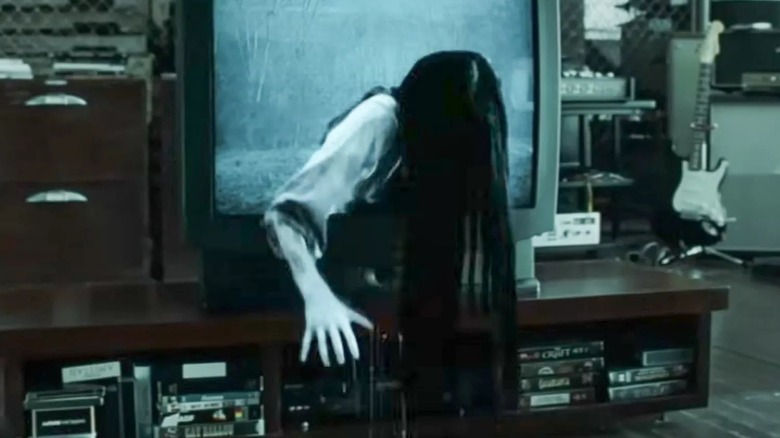 Samara crawls out of the TV in "The Ring"
