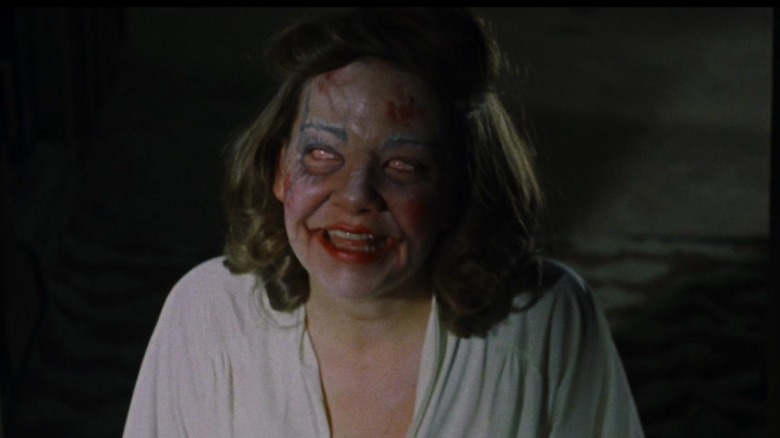 Cheryl turns into a zombie in "The Evil Dead" (1981)