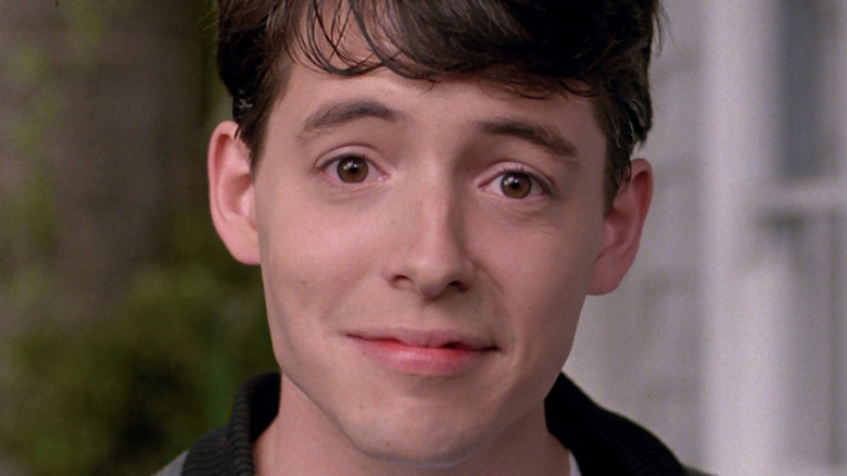 Ferris Bueller addressing the audience