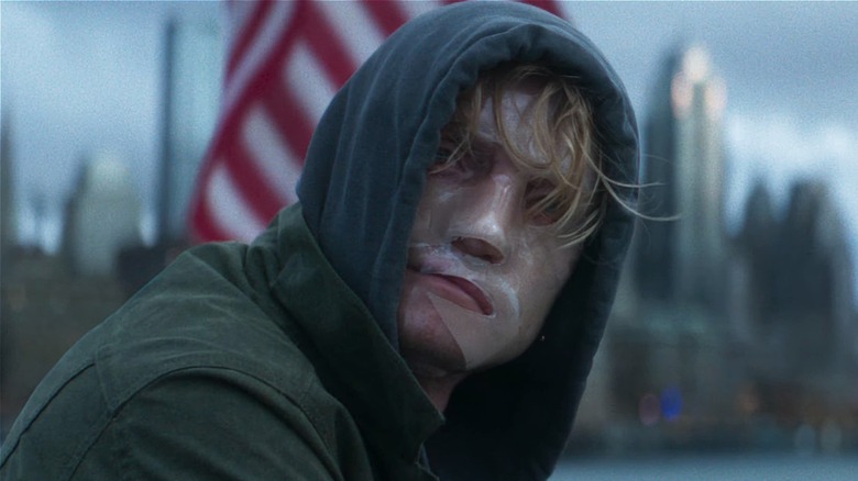 Matt Hagen wearing a hoodie outside in Clayface