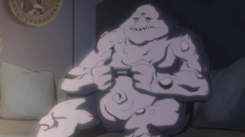 Clayface playing video games on Creature Commandos
