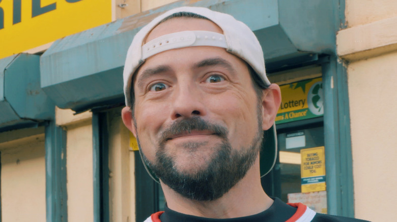 Kevin Smith in front of the Quick Stop