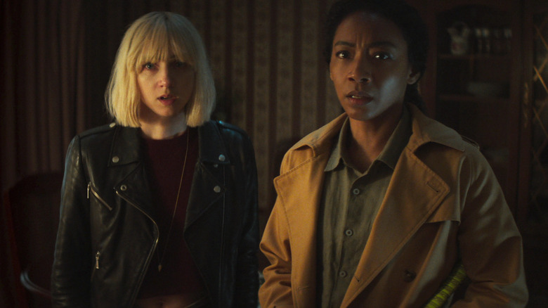 Zoe Kazan, Betty Gabriel in Netflix's Clickbait