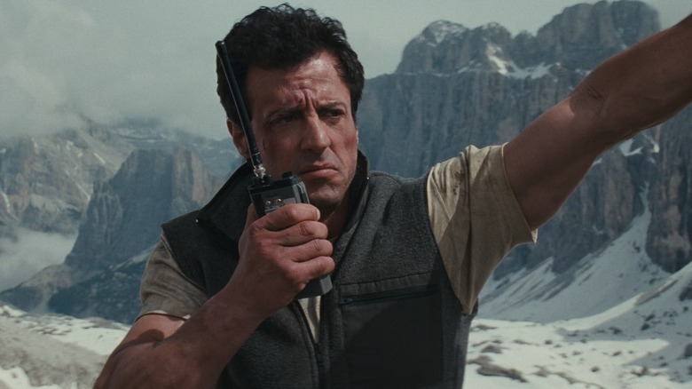 Sylvester Stallone on walkie-talkie