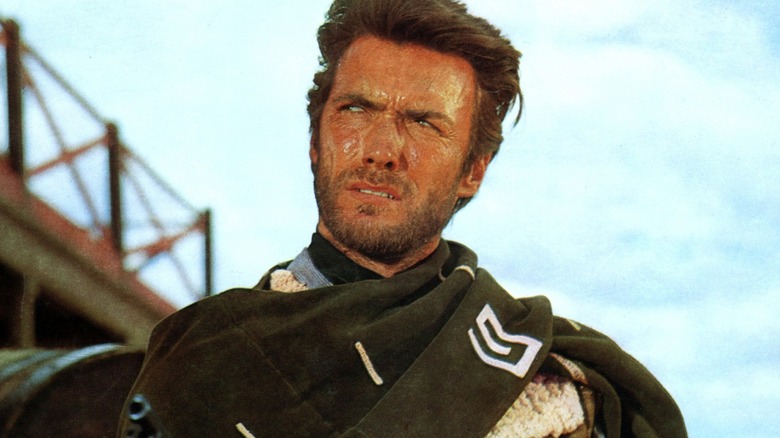 Joe standing in the street in A Fistful of Dollars
