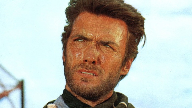 Joe standing in the street in A Fistful of Dollars