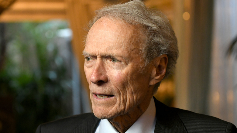 Clint Eastwood looking to side