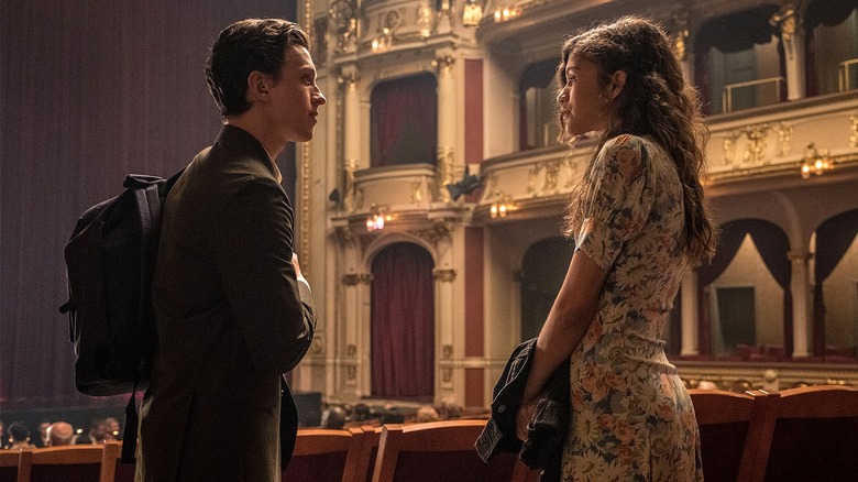 Peter and MJ talking in an opera house in Spider-Man: Far From Home