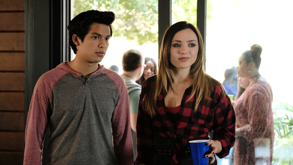 Xolo Maridueña and Peyton List on Cobra Kai