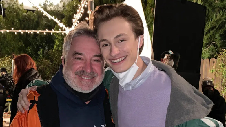 Jeff Kay smiling with actor Logan Pepper