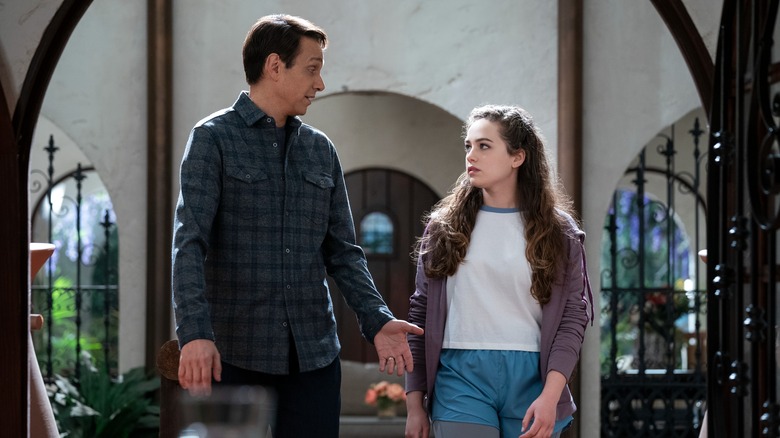 Ralph Macchio and Mary Mouser talking