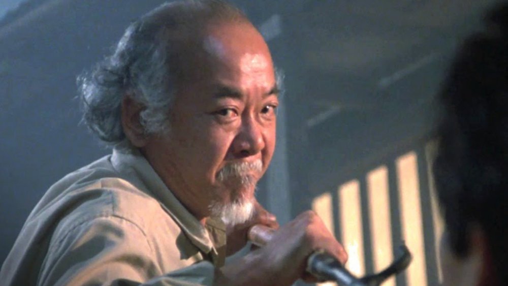 Pat Morita as Mr. Miyagi in The Karate Kid Part II