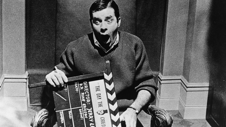 Jerry Lewis on the set of The Day the Clown Cried