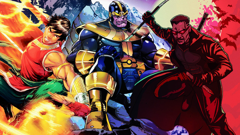 Shang-Chi with Thanos and Blade