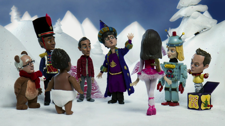 The study group as stop-motion toys in "Abed's Uncontrollable Christmas" (2010)