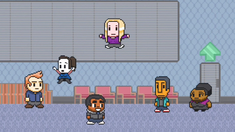 2D 8-bit rendering of the study group in "Digital Estate Planning" (2012)