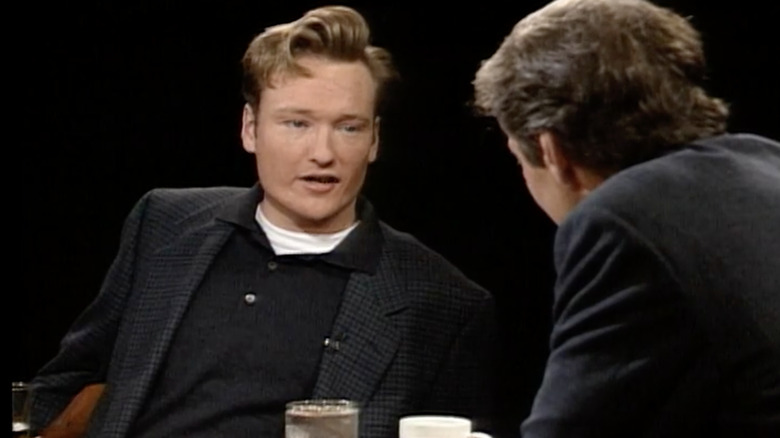 Conan O'Brien talking to Charlie Rose