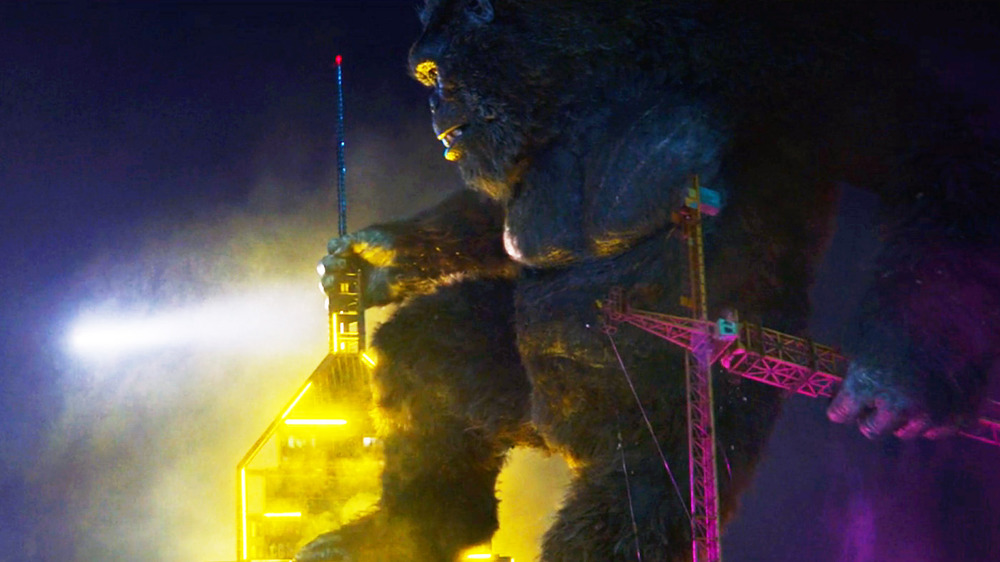 Kong holds on to a building