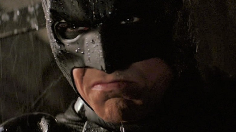 Batman grimacing