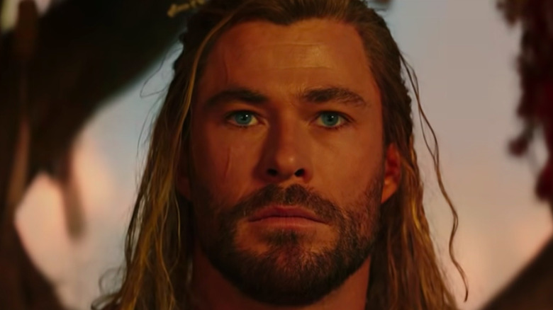 Close-up of a meditative Thor