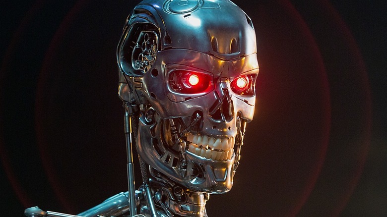 Terminator red eyes looking ominous