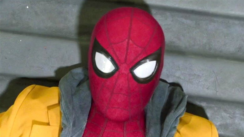 spider-man with hoodie on in homecoming