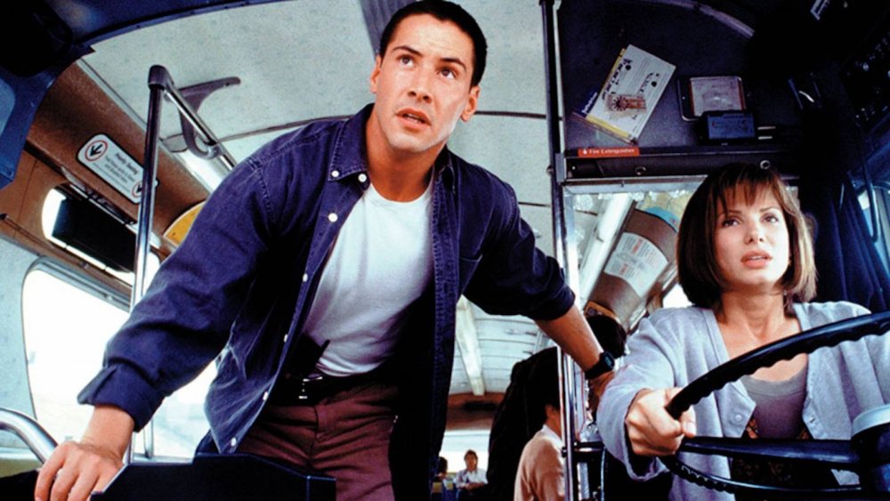 Keanu Reeves and Sandra Bullock in Speed