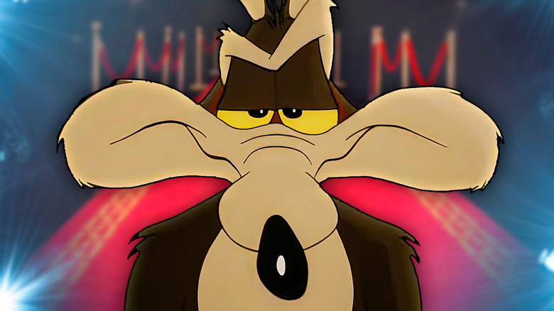 Coyote in Coyote vs. Acme grinning