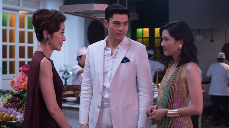 Nick introducing Rachel to his mother in "Crazy Rich Asians"