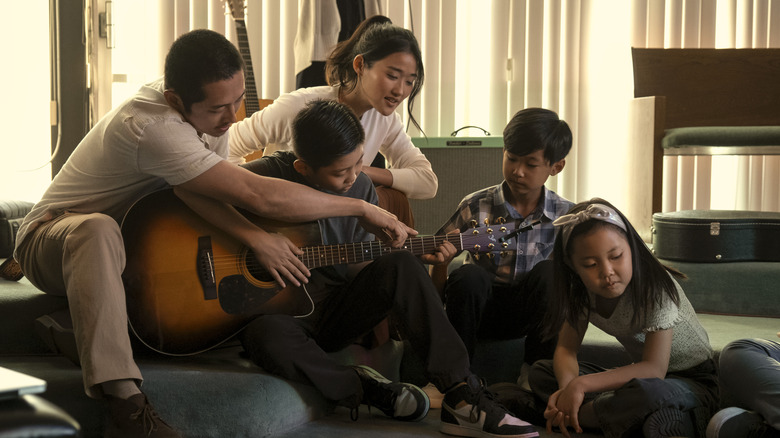 Danny teaching praise band guitar