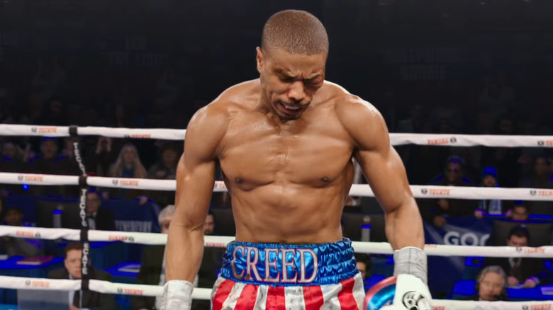 Michael B. Jordan fighting in Creed 2