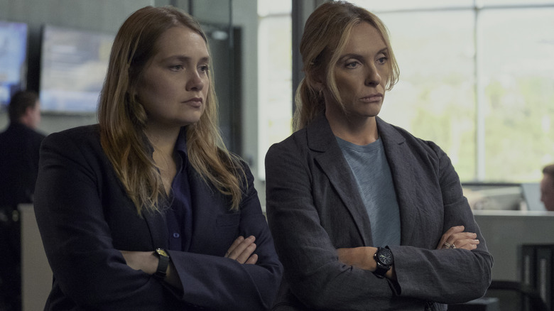 Karen and Grace folding their arms in "Unbelievable" (2019)