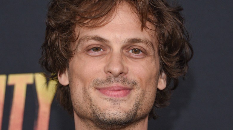 Matthew Gray Gubler smiling on red carpet