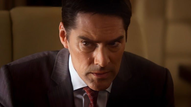 Hotch looking serious