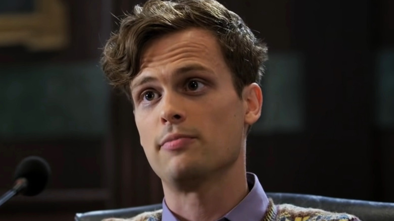 Spencer Reid raising eyebrows