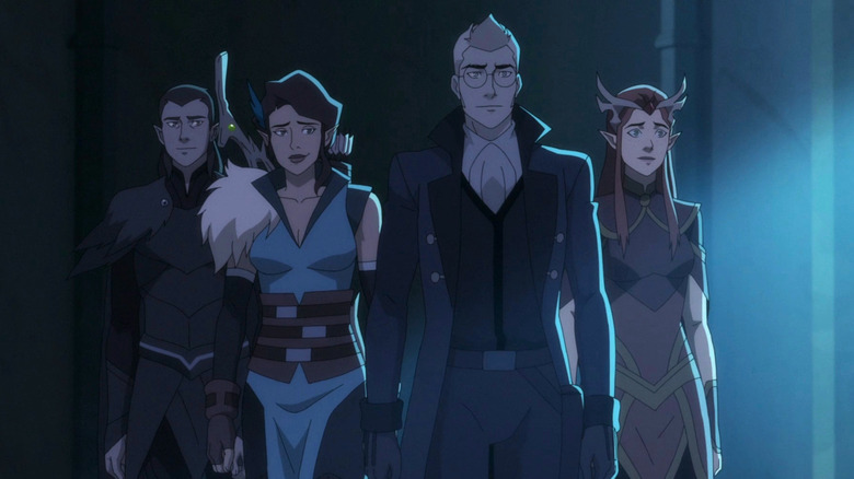 Vax, Vex, Percy, and Keyleth stand together