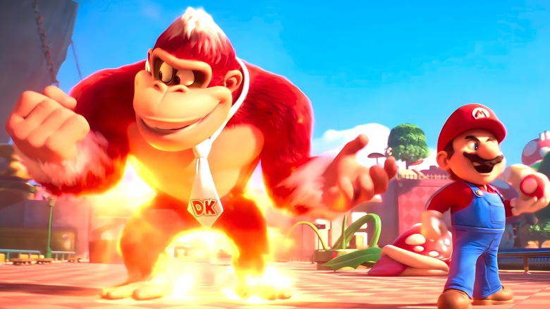 Donkey Kong/Mario preparing to fight