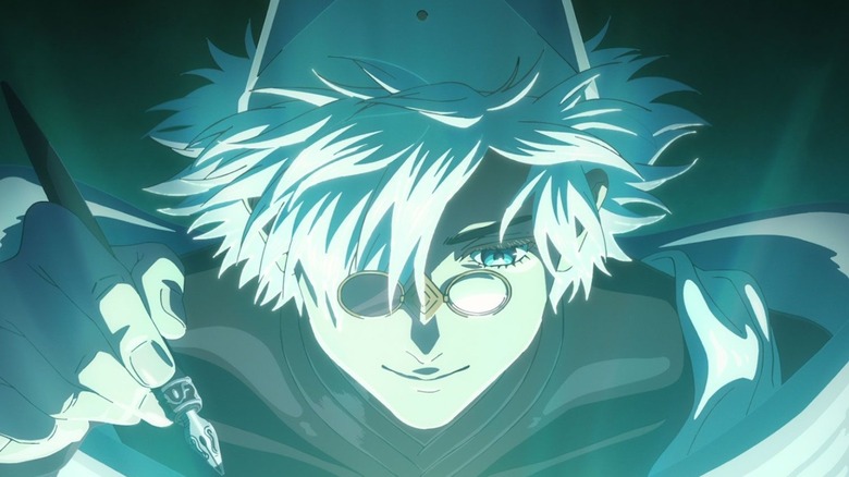 Qifrey holds his pen over glowing light in "Witch Hat Atelier"