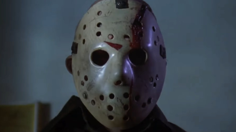 Jason wearing his hockey mask