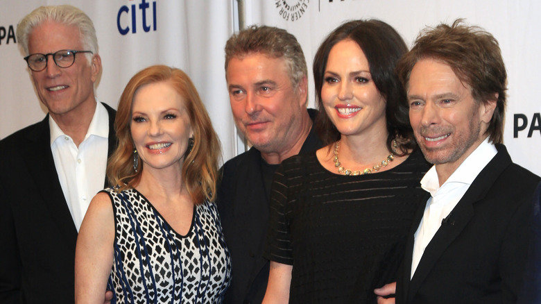 CSI cast posing at event