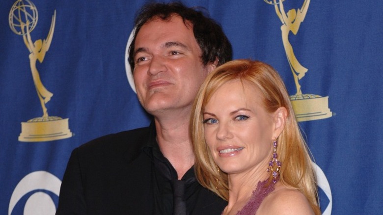 Helgenberger and Tarantino, 2005 Emmys