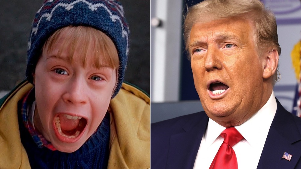 Kevin McCallister and Donald Trump open-mouthed