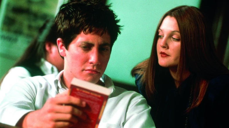 Donnie's teacher leaning over him in Donnie Darko