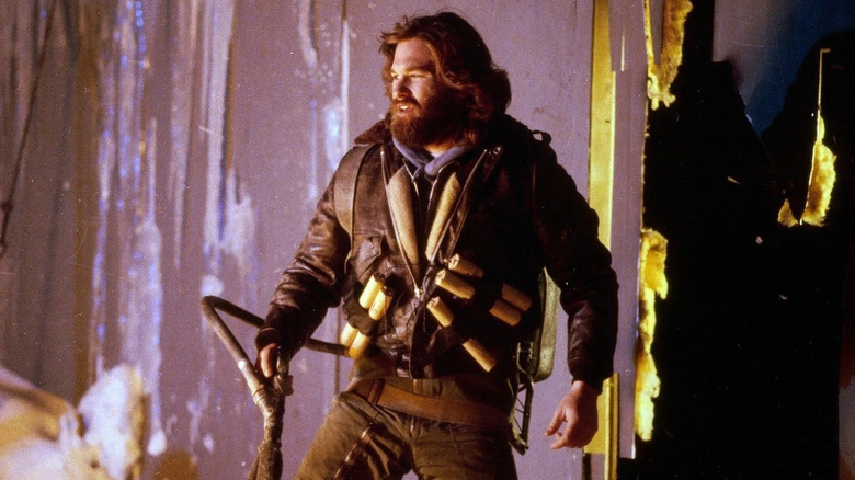 MacReady carries a flamethrower in The Thing
