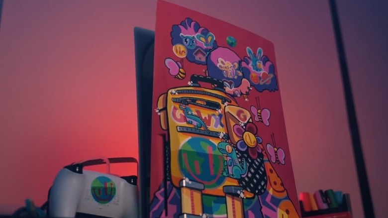 Psychedelic custom PlayStation 5