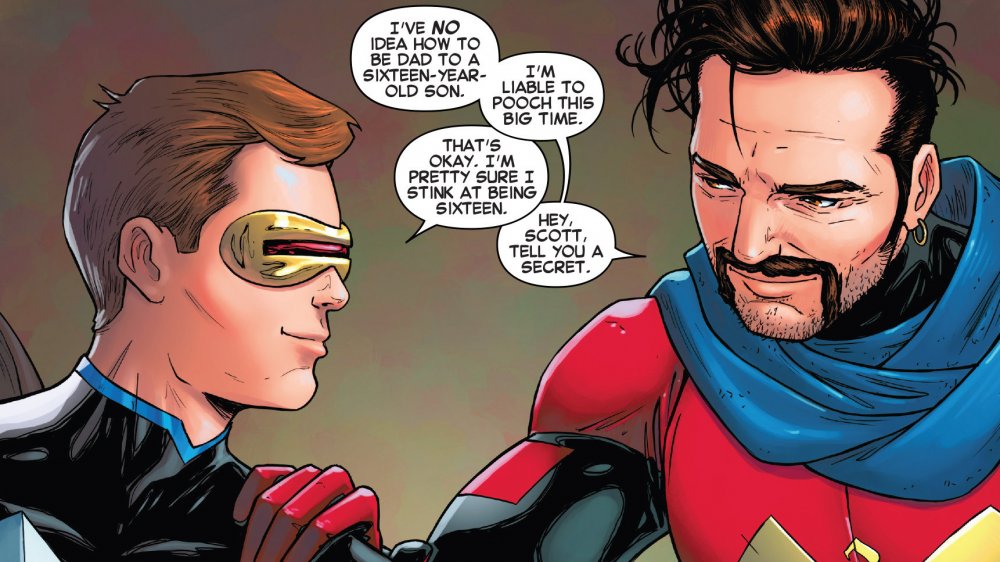 Scott Summers, AKA Cyclops, and his father, Christopher Summers, AKA Corsair