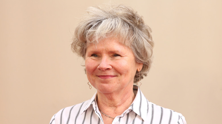Imelda Staunton smiling for the camera 